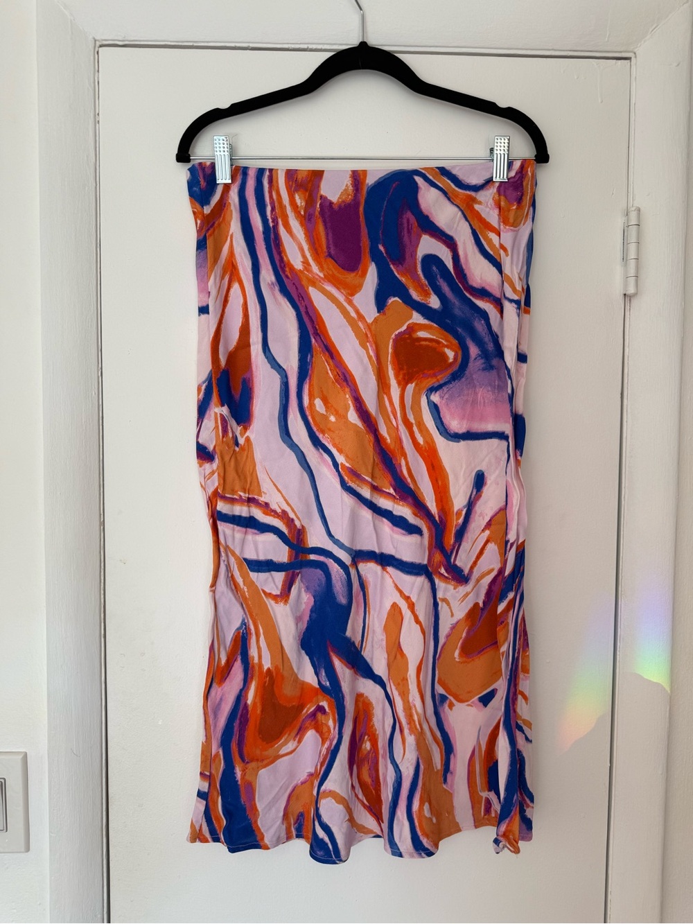 Anthropologie Abstract Slip Skirt